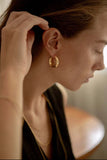Jupiter Gold Hinged Hoop Earrings Small