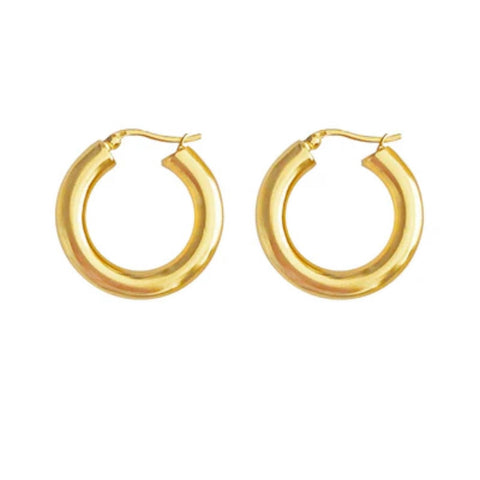Jupiter Gold Hinged Hoop Earrings Small
