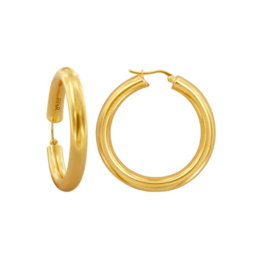 Gold hinged hotsell hoop earrings
