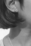 Mini Gold Wavy Heart Stud Earrings