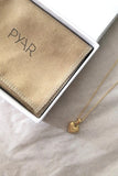 Petite Gold Wavy Heart Necklace
