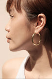 Jupiter Gold Hinged Hoop Earrings