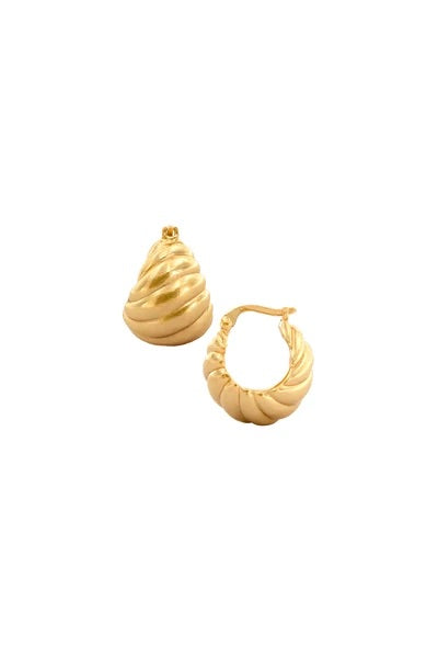 Venus Gold Hinged Hoop Earrings